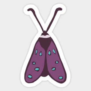 5 spot moth (purple) Sticker